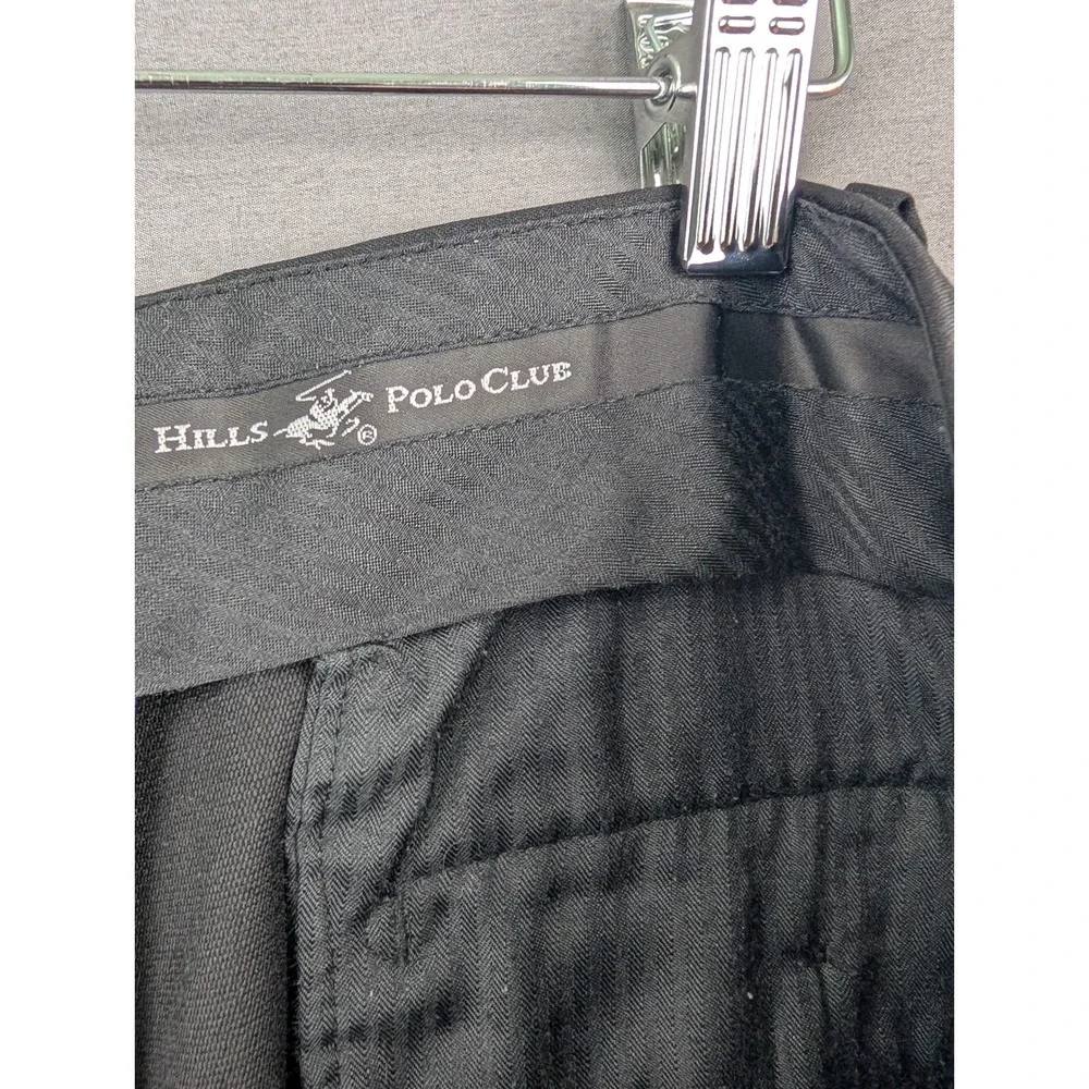 Beverly Hills Polo Club Mens Black Pleated Dress Pants 39W Regular Cuffed Slacks
